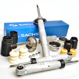 4x SACHS Stoßdämpfer + Service-Kit + Domlager Vorne Hinten für BMW 5 F11