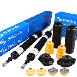 4x SACHS Stoßdämpfer + Service-Kit + Domlager Vorne Hinten für GALAXY MONDEO 4