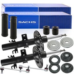 2x SACHS Stoßdämpfer + Rep-Satz Domlager Vorne für BMW 5 F10 F11 M 550d xDrive