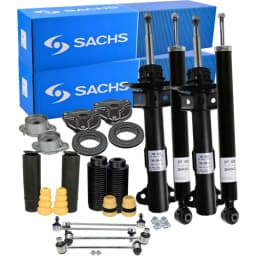 2x SACHS Stoßdämpfer + Domlager Satz Hinten für HYUNDAI i20 II GB