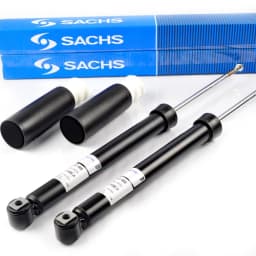 2x SACHS Stoßdämpfer + Service-Kit + Domlager Hinten für BMW X1 E84