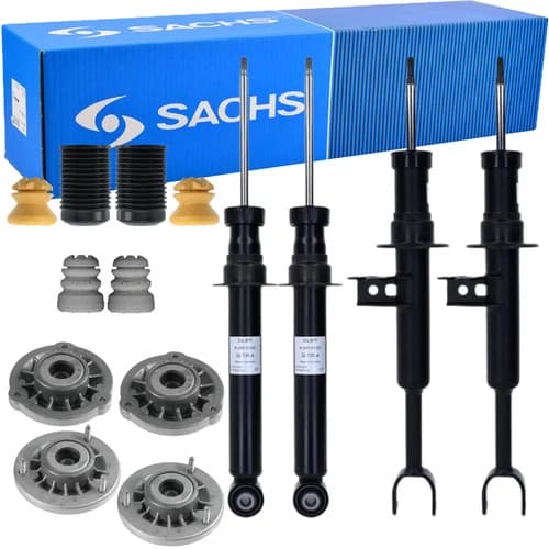 4x SACHS Stoßdämpfer + Domlager + Service-Kit Vorne Hinten für BMW 5 F10